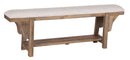 The FC Narrow Bench in Wire Brush Antique Finish with Milano 0001 Fabric