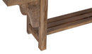 The FC Narrow Bench in Wire Brush Antique Finish with Milano 0001 Fabric