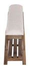 The FC Narrow Bench in Wire Brush Antique Finish with Milano 0001 Fabric