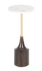The Fox & Roe Hudson 22" Drink Table in JJ Walnut Finish with Marble Top