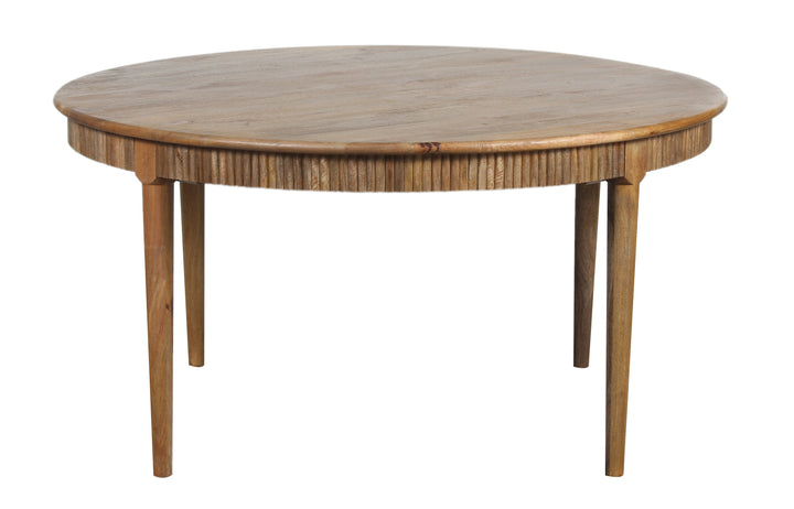The Fox & Roe Moldova Round Dining Table in Mango with TC Wire Brush Vintage Finish