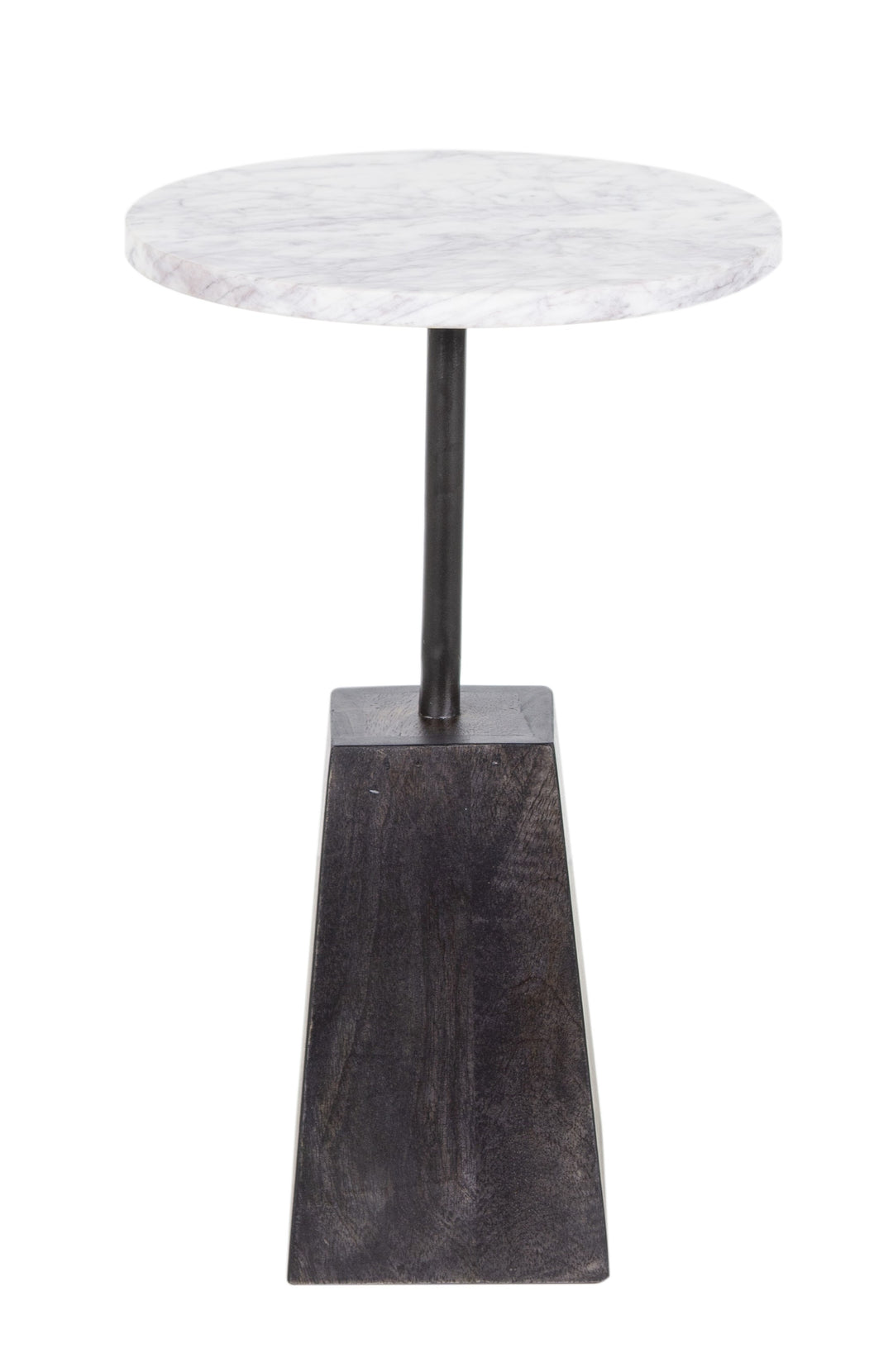 The Fox & Roe Monroe Martini Table in S2 Grey Finish with Marble Top