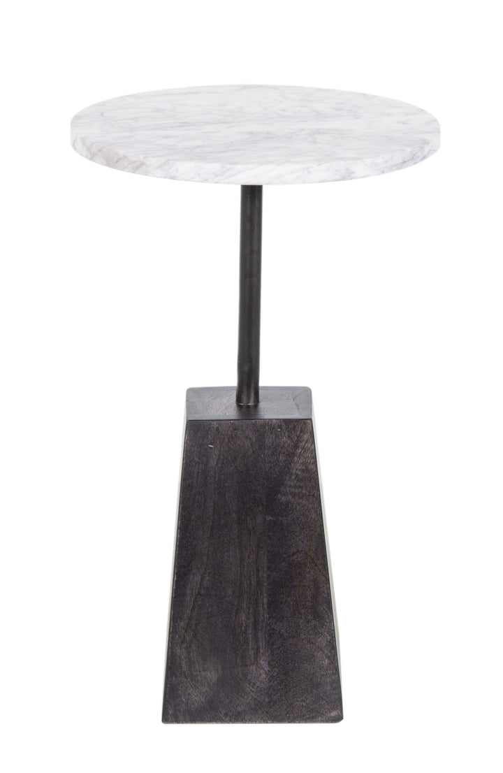 The Fox & Roe Monroe Martini Table in S2 Grey Finish with Marble Top