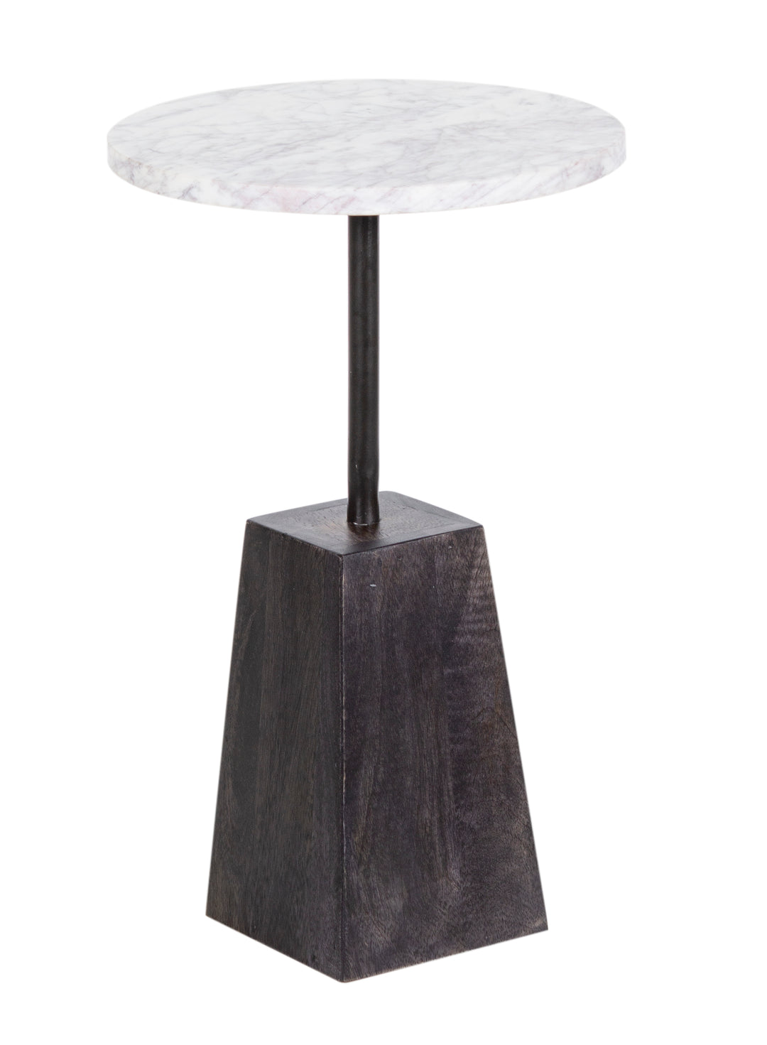 The Fox & Roe Monroe Martini Table in S2 Grey Finish with Marble Top