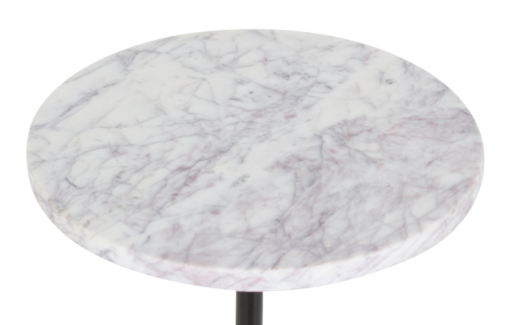 The Fox & Roe Monroe Martini Table in S2 Grey Finish with Marble Top