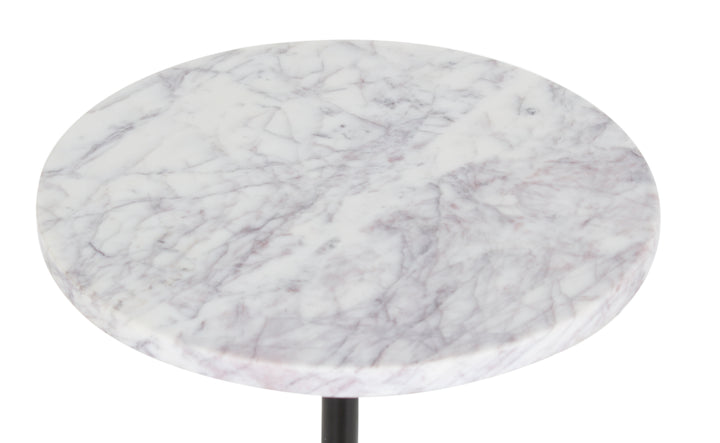 The Fox & Roe Monroe Martini Table in S2 Grey Finish with Marble Top