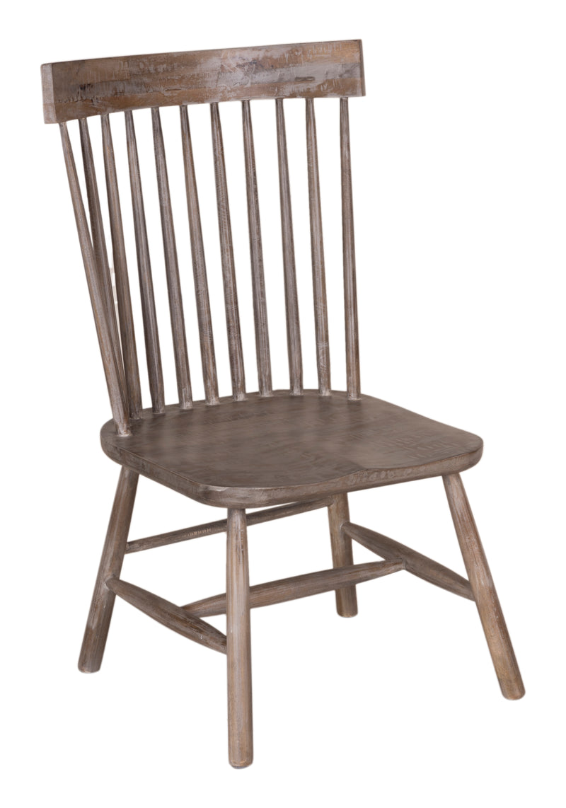 The Windsor Dining Side Chair in Distressed Salvage Grey Finish
