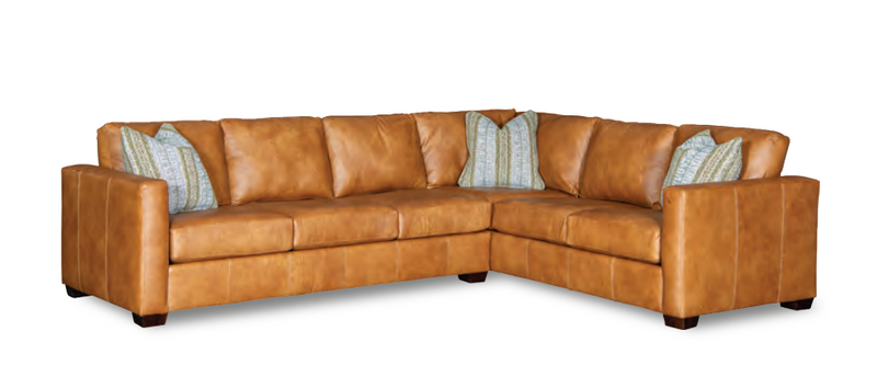 Custom leather sectional sofa discount