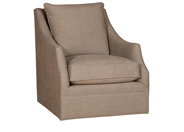 The Shannon Custom Leather Swivel Glider Chair | King Hickory Furniture