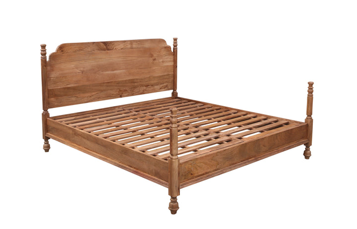 The Summerville Platform Poster Bed in Washed Walnut Finish