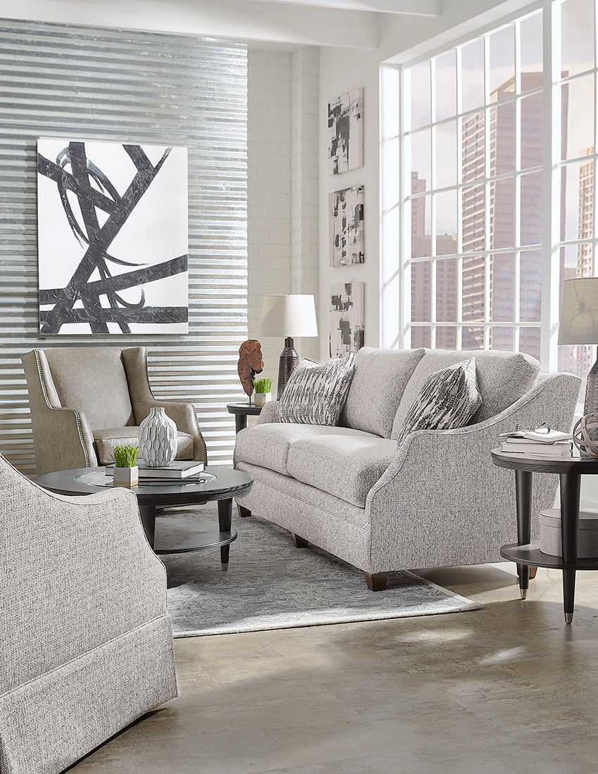 The Brandy Custom Fabric Sofa, Chair, and Sectional Collection King Hickory Furniture