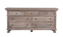 The St. James Bedroom Collection 7-Drawer Dresser in Antiqued Grey Finish