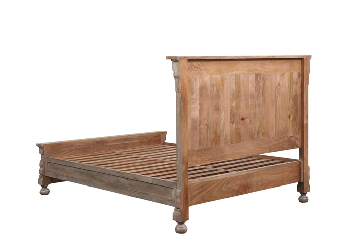 The St. James Bedroom Collection Panel Bed in Antiqued Grey Finish