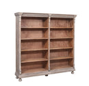 The St. James Panel Double Shelving in Antiqued Grey Finish