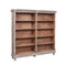 The St. James Panel Double Shelving in Antiqued Grey Finish