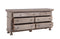 The St. James Bedroom Collection 7-Drawer Dresser in Antiqued Grey Finish