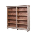 The St. James Panel Double Shelving in Antiqued Grey Finish