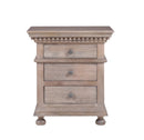 The St. James Bedroom Collection Closed Nightstand in Antiqued Grey Finish