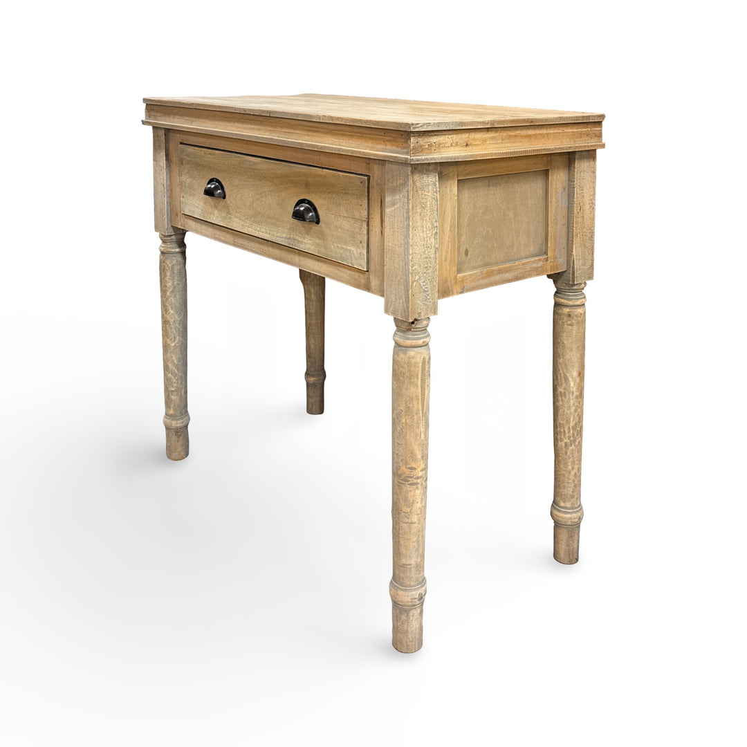The Harold 1-Drawer Hall Stand in Driftwood Finish