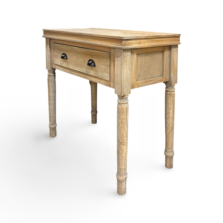 The Harold 1-Drawer Hall Stand in Driftwood Finish