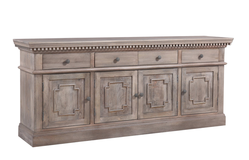 The St. James Media Console in Antiqued Grey Finish