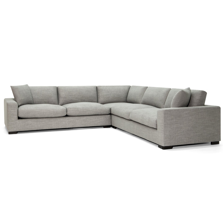 The Fox & Row Emma 3 Piece Sectional in Nomad Slate