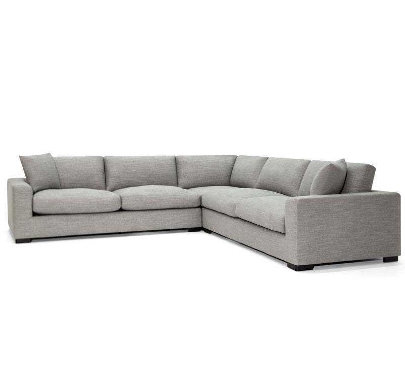 The Fox & Row Emma 3 Piece Sectional in Nomad Slate
