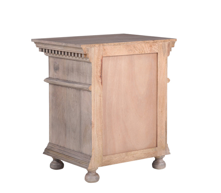 The St. James Bedroom Collection Closed Nightstand in Antiqued Grey Finish