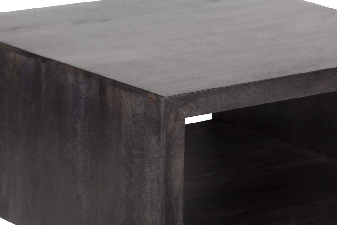 The Fox & Roe Folsom Large Square Coffee Table in Charcoal Finish