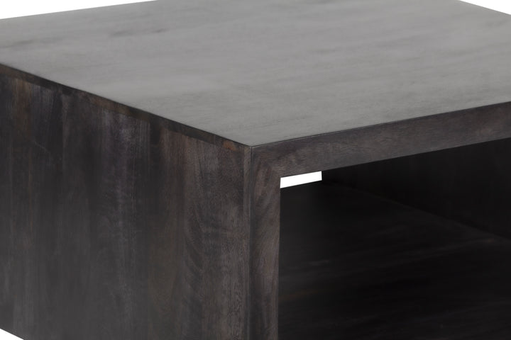The Fox & Roe Folsom Large Square Coffee Table in Charcoal Finish