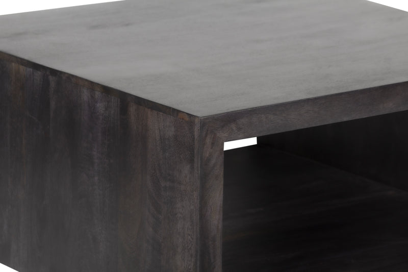 The Fox & Roe Folsom Large Square Coffee Table in Charcoal Finish