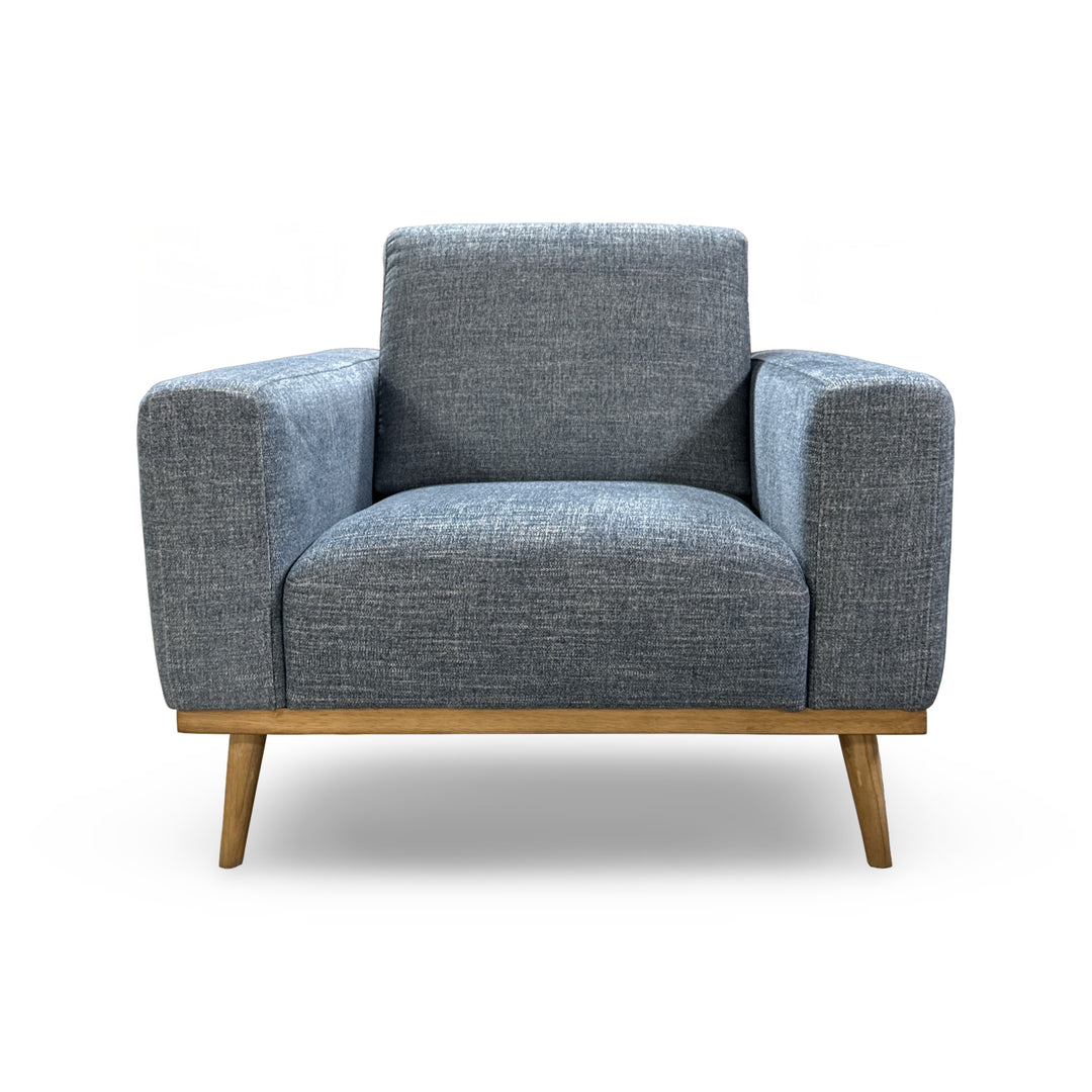 The Lucy Chair in Brent Denim Fabric
