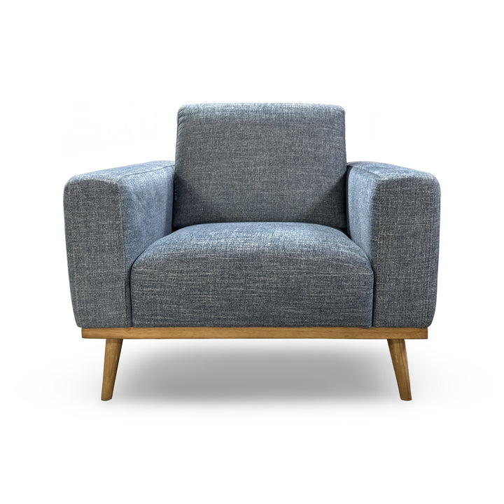 The Lucy Chair in Brent Denim Fabric