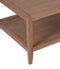The Fox & Roe French Contemporary Rectangular Coffee Table in Red Oak with Oak Veneer Top and Grey Wash Oak Finish