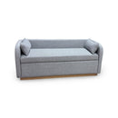 The Fox & Roe Marina Storage Bench in Lila Slate Fabric