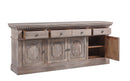 The St. James Media Console in Antiqued Grey Finish