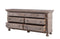 The St. James Bedroom Collection 7-Drawer Dresser in Antiqued Grey Finish