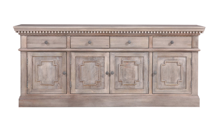 The St. James Media Console in Antiqued Grey Finish