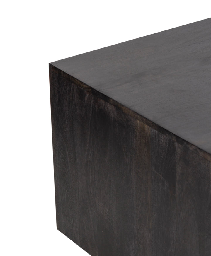The Fox & Roe Folsom Large Square Coffee Table in Charcoal Finish