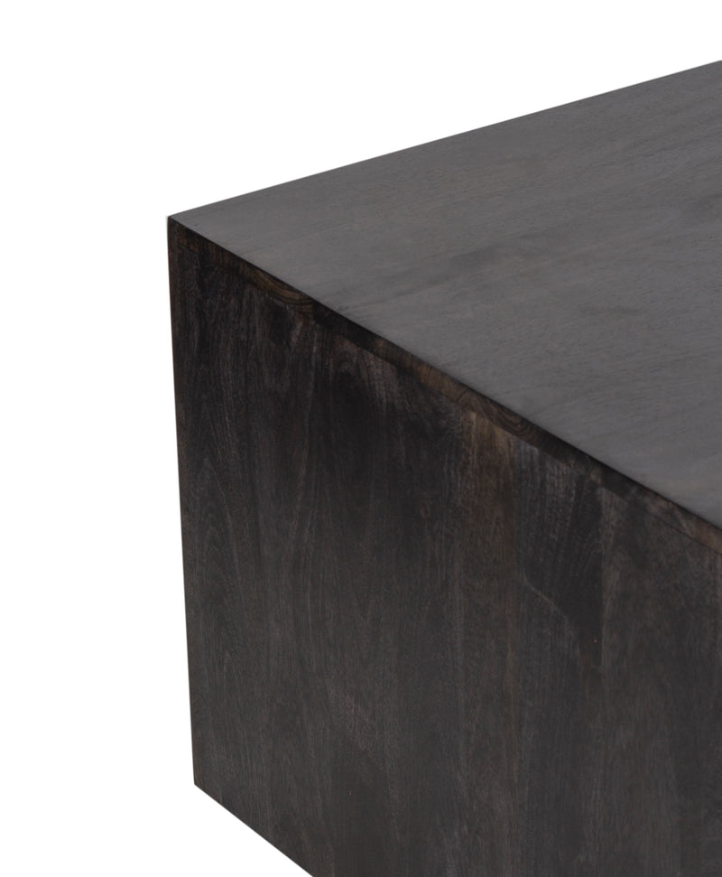 The Fox & Roe Folsom Large Square Coffee Table in Charcoal Finish