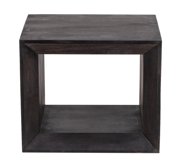 The Fox & Roe Vernon Side Table with Drawer in Charcoal Finish