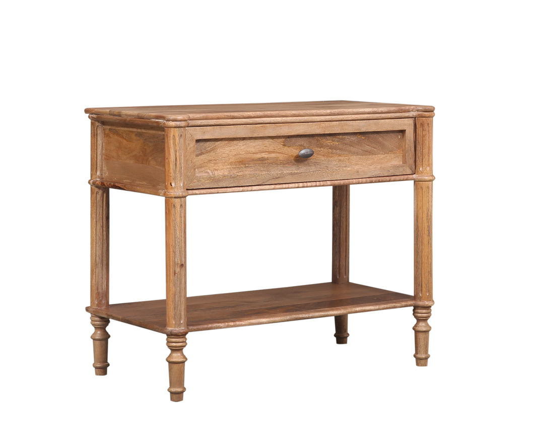The Fox & Roe Hugo Bedroom Collection Nightstand in Washed Walnut Finish