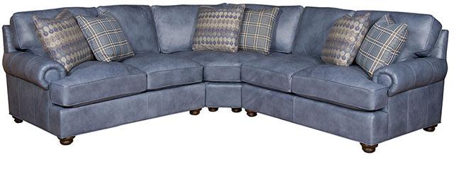 The Henson Custom Leather Sofa, Chair, Sectional Collection King Hickory Furniture