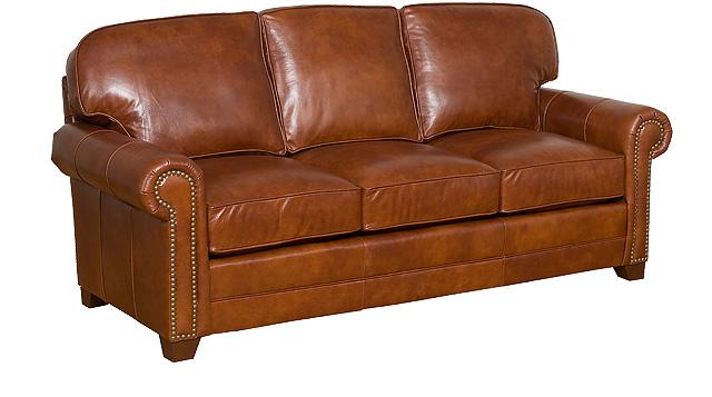 The Bentley Custom Leather Sofa, Chair, and Sectional Collection King Hickory Furniture