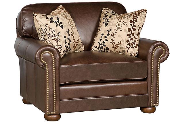 The Bentley Custom Leather Sofa, Chair, and Sectional Collection King Hickory Furniture