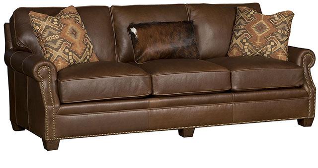 The Benson Custom Leather Sofa, Chair, and Sectional Collection King Hickory Furniture