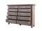 The St. James Bedroom Collection 11-Drawer Dresser in Antiqued Grey Finish