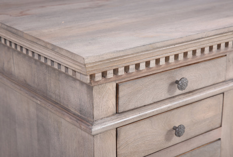 The St. James 76" Desk in Antiqued Grey Finish