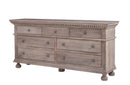 The St. James Bedroom Collection 7-Drawer Dresser in Antiqued Grey Finish
