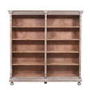 The St. James Panel Double Shelving in Antiqued Grey Finish